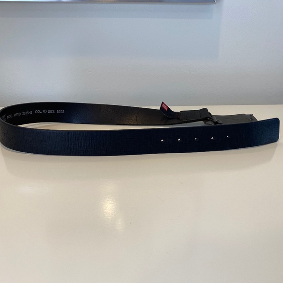 Diesel Black Leather Belt - Sz 80/32 - Picture 11 of 13